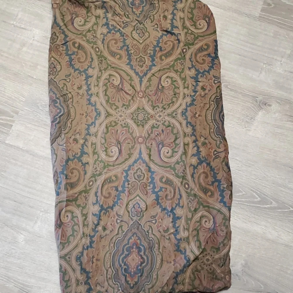 Ralph Lauren cotton Twin Jumeau fitted sheets brown green blue